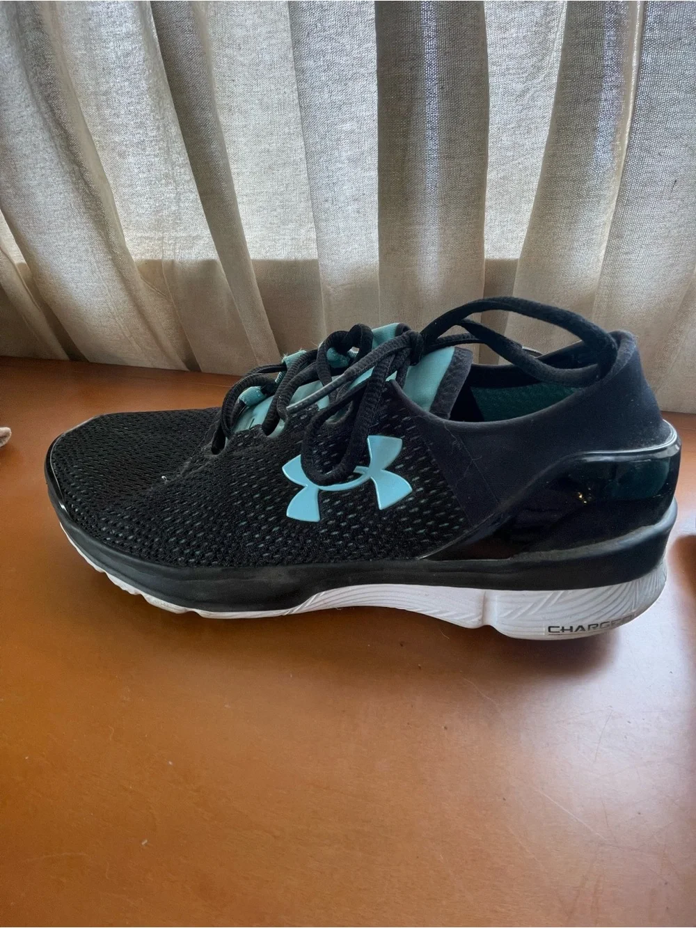 Under Armour Black & Teal Athletic Sneakers